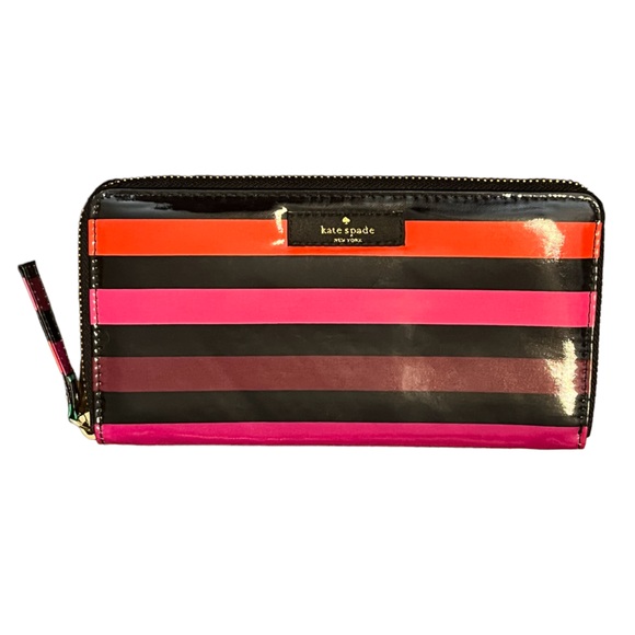 kate spade Handbags - Kate Spade Neda Daycation Multi Party Stripe Zip Around Wallet